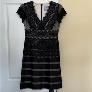 JS Collections Black Lace Dress